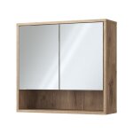 Vicco - armoire de toilette eliza, chne viking, 70 x 65 cm avec 2 portes