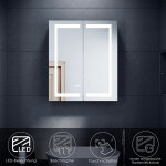 Armoire de toilette led avec éclairage miroir de salle de bain prise électrique touch antibuée acier ... Armoire de toilette led avec éclairage miroir de salle de bain prise électrique touch antibuée acier ...