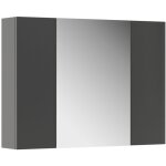 Armoire de toilette leopold, anthracite, 80x59. 2cm avec des �tag�res, vicco