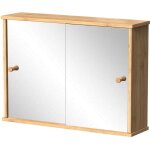 Armoire de toilette mireo, bambou, 55x40cm avec 2 portes coulissantes, vicco Armoire de toilette mireo, bambou, 55x40cm avec 2 portes coulissantes, vicco