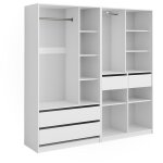 Vicco - armoire  vtements elmo, blanc, 100 x 200 cm set de 2 pices