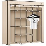 Armoire  vtements en tissu stabil avec tringle  vtements & tagres 5x cintres inclus armoire pliante ...