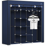 Kesser� armoire � v�tements en tissu armoire stable avec tringle � v�tements & �tag�res 5x cintres inclus ...