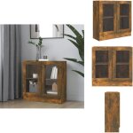 Armoire à vitrine chêne fumé 82, 5x30, 5x80 cm bois d'ingénierie - bibliothèque - meuble tv - armoire ... Armoire à vitrine chêne fumé 82, 5x30, 5x80 cm bois d'ingénierie - bibliothèque - meuble tv - armoire ...