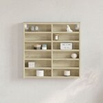 Armoire  vitrine chne sonoma 60x8, 5x58 cm bois d'ingnierie vidaxl