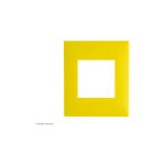 Plaque 1 poste espace evolution arnould finition: jaune