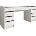 Arredamento1 - bureau comfivo 401, blanc brillant + blanc, avec tiroirs, le nombre de portes: 0, nombre ...