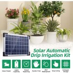Arrosoir solaire avec tuyau de 30m, alarme automatique en cas de manque d'eau, arrosage intelligent par ...