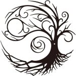 Art mural en m�tal, d�coration murale silhouette arbre de vie art d�co, convient pour salon, jardin, ...