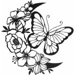 Art mural en m�tal, noir d�coration murale en m�tal avec papillon moderne mur art sculpture sign d�cor ...