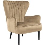Svita - arthur fauteuil à oreilles fauteuil relax moderne rembourré velours marron Svita - arthur fauteuil à oreilles fauteuil relax moderne rembourré velours marron
