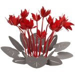 Arti e mestieri - centre de table d�coratif ciclamino �38 cm en boue et fer rouge design floral pour ...