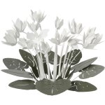 Arti e mestieri - centre de table d�coratif ciclamino �38 cm en fer, vert sauge et blanc, design floral ...