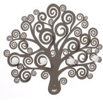 Arti e mestieri - porte - manteau mural arbre de vie 40x177 cm, en fer avec boutons en bois, design dcoratif ...