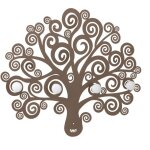 Arti e mestieri - porte - manteau mural arbre de vie 40x177 cm, en fer avec boutons en bois, design dcoratif ...