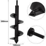 Aselected m�che tari�re pour perceuse jardin foreuse � 100mm + gants, jardin tari�re pour perceuse �lectrique, ...