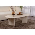 Asir group llc - table basse - travertin, �l�gance naturelle, 119x40x60 cm id�ale pour salon et salle ...