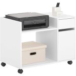 Sobuy - ask02 - w caisson de bureau  roulettes, support imprimante roulant, organiseur bureau, meuble ...
