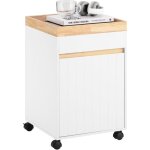 Sobuy - ask03 - w caisson de bureau � roulettes, organiseur bureau, meuble de rangement bureau, caisson ...