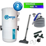 Aspirateur central type aldes, aerys 250 (jusqu?� 250 m�) + set accessoires - garantie 2 ans