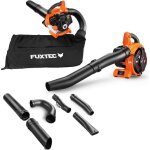 Aspirateur � feuilles thermique fuxtec 4 en 1 fx - lbs126, souffleur et broyeur de feuilles 2 temps, ...