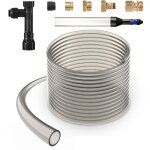 Aspirateur  gravier pour aquarium, tuyau en pvc de 7, 6 m, aspirateur pour siphon avec 3 adaptateurs ...
