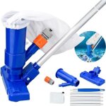 Aspirateur piscine, aspirateur piscine portable avec perche tlescopique pour nettoyage des piscines ...