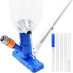Aspirateur de piscine portable, tte d'aspiration pour l'tang avec sac  feuilles pour le nettoyage ...