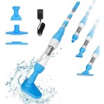 Aspirateur de piscine sans fil, 3 en 1 nettoyeur �lectrique � batterie rechargeable, aspirateur manuel ...