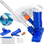 Aspirateur de piscine sans fil pour petites piscines, aspirateur piscine portable avec perche tlescopique ...
