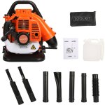 Aspirateur souffleur thermique, 550cfm, moteur  gaz  2 temps, buse longue, design ergonomique, force ...