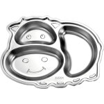 Assiette en acier inoxydable � motifs d'animaux, antirouille, plateau compartiment� s�curitaire pour ...
