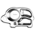 Assiette en acier inoxydable � motifs d'animaux, antirouille, plateau compartiment� s�curitaire pour ...