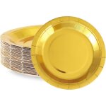 Assiette anniversaire 50pcs assiettes � dessert or party vaisselle 18cm assiettes en carton jetables ...
