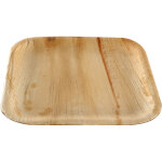 Assiette carr�e en feuille de palmier 24 x 24 cm - 100 unit�s - betik
