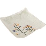 Assiette d�corative en gr�s c�rame, motif floral, style boh�me, id�ale pour la d�coration int�rieure ...