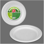 Assiette � dessert biod�gradable �17 cm, 10 unit�s