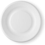 Assiettes de fte blanches, 100 pices, diamtre 21 cm, co - compostables, assiettes en papier, assiettes ...