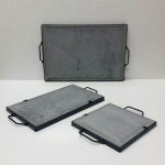 Fonderia bongiovanni - assiette en pierre de lave avec support de grille en pierre naturelle choisir ...