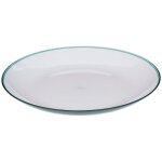Assiette plate 25cm collection pastel bleu petrole