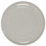 Assiette plate 26. 5 cm grise - bicolore - home deco factory - cmp