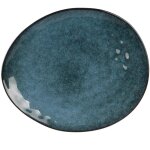 Assiette plate peu profonde laguna, bleu fonc
