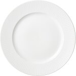 Assiette plate � saphir � blanc