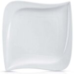 Assiette en porcelaine blanche - design moderne lave vaisselle micro ondes