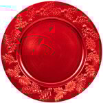 Assiette de prsentation d. 33cm houx rouge - atmosphera crateur d'intrieur