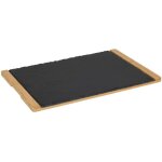 Secret de gourmet - assiette de prsentation 'bambou & ardoise' 45cm gris