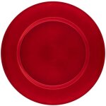Assiette de pr�sentation lisse rouge - atmosphera cr�ateur d'int�rieur