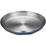 Assiette ronde en acier inoxydable paisse et rsistante  la chaleur pour aliments mnagers (taille ...