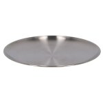 Assiette ronde en inox - argent� - d 22, 9 cm - livraison gratuite