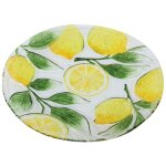 Signes grimalt - assiette en verre avec motif citron pour la décoration et le service en cuisine Signes grimalt - assiette en verre avec motif citron pour la décoration et le service en cuisine